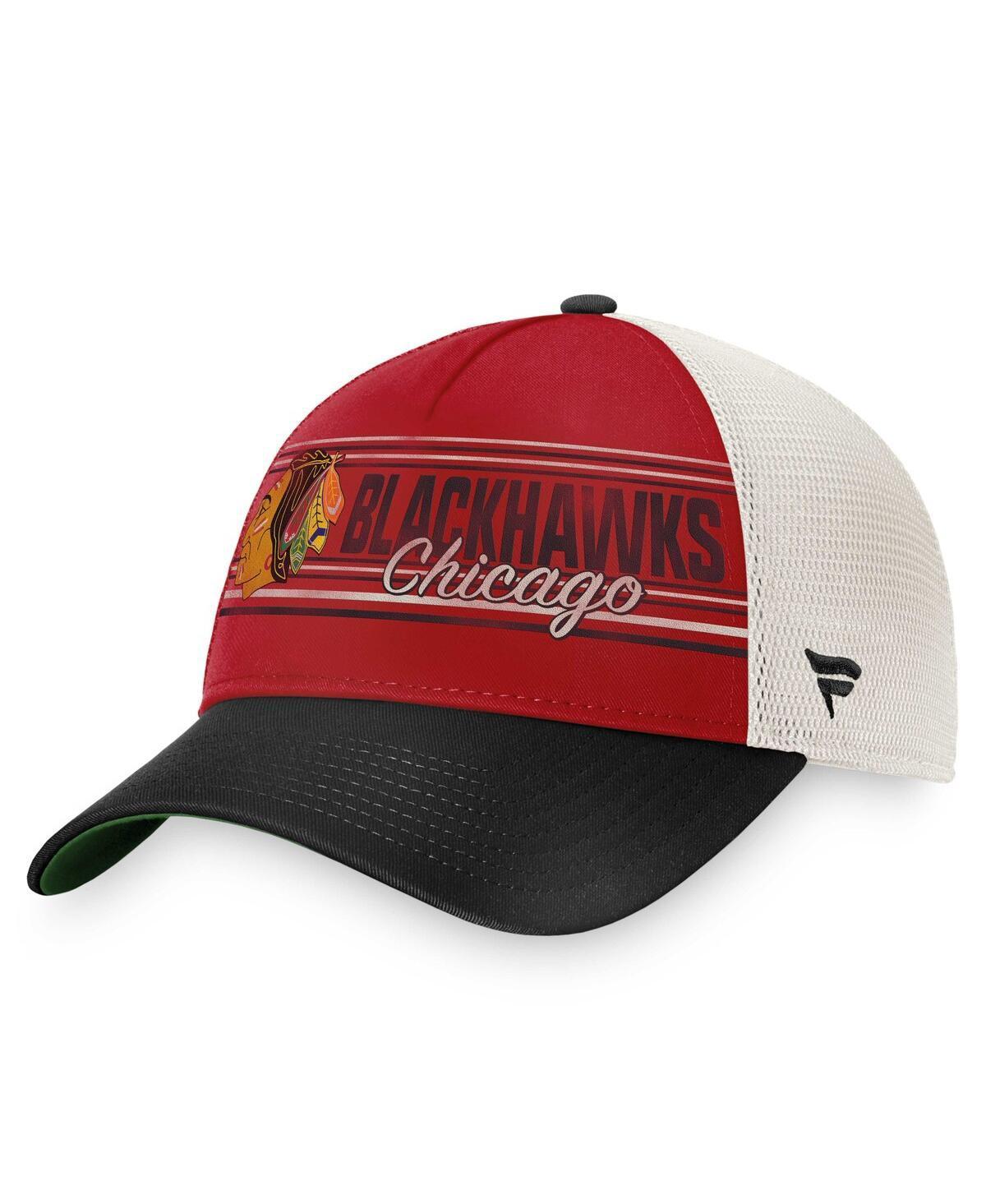 Mens Fanatics Red Chicago Blackhawks True Classic Retro Trucker Snapback Hat - Red Product Image