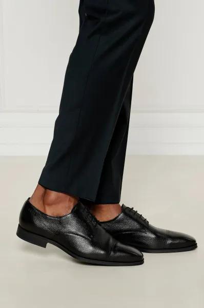 Boss Leather Theon Derby Shoes- Black Product Image