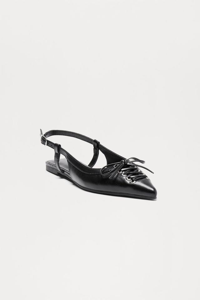 Ash Slingback Flats - Black Product Image