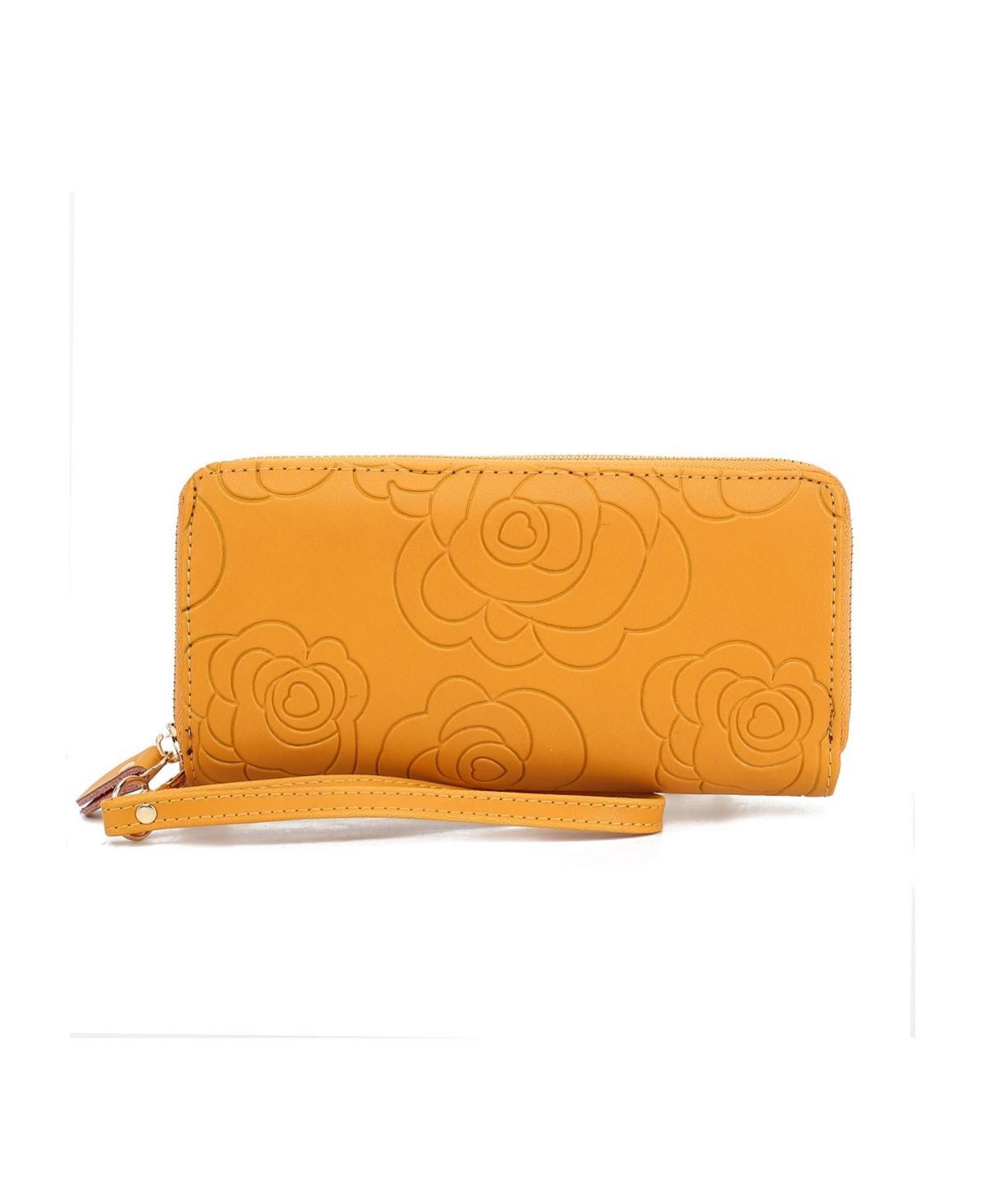 Mkf Collection Ellie Genuine Material Flower-Embossed Women s Wristlet Wallet by Mia K Product Image