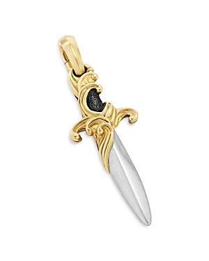 David Yurman Mens 18K Yellow Gold Waves Dagger Amulet Pendant Product Image