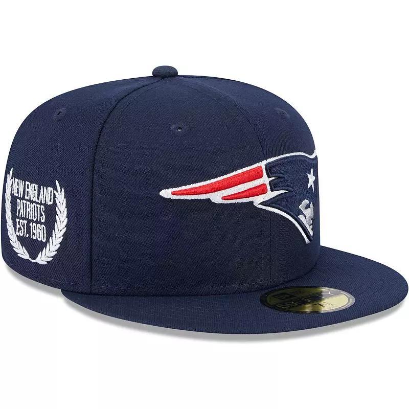 Mens New Era New England Patriots Camo Undervisor 59FIFTY Fitted Hat Blue Product Image