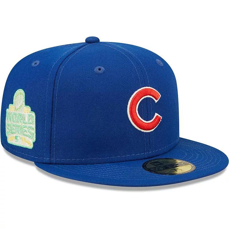 Mens New Era Royal Chicago Cubs 2016 World Series Champions Citrus Pop UV 59FIFTY Fitted Hat Product Image