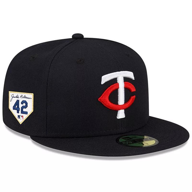 Mens New Era Minnesota Twins 2023 Jackie Robinson Day 59FIFTY Fitted Hat Blue Product Image