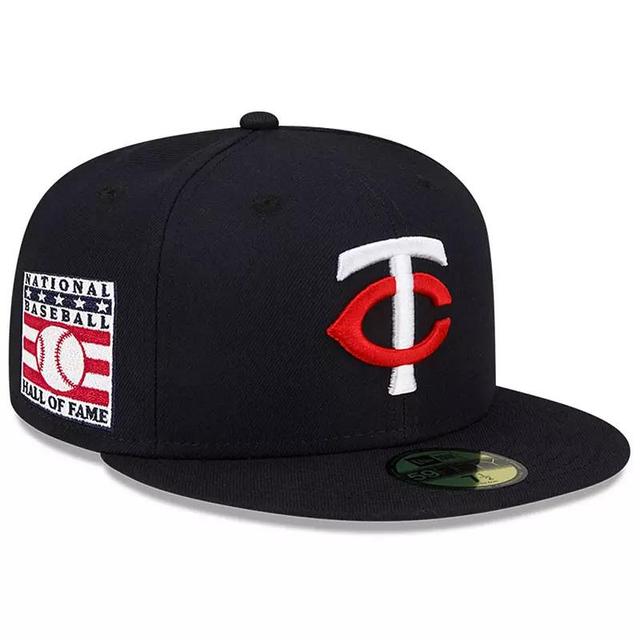 Mens New Era Minnesota Twins National Baseball Hall of Fame 59FIFTY Fitted Hat Blue Product Image