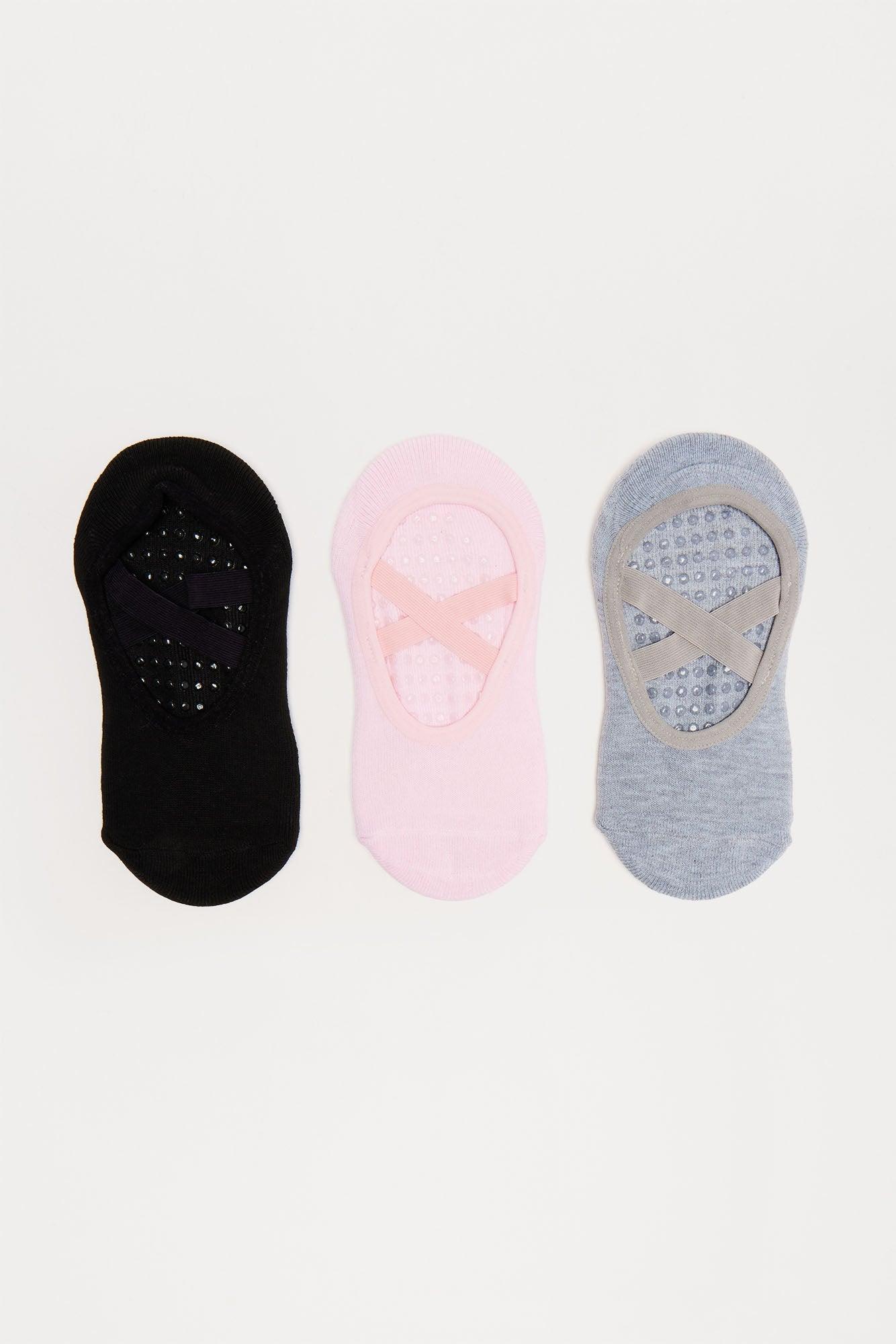 Off To Barre Class 3 Piece Socks - Multi Color Product Image