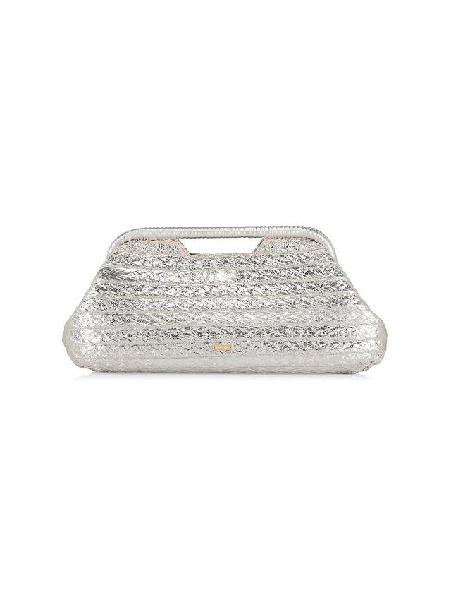 Cult Gaia Aurora Large Metallic Clutch Product Image