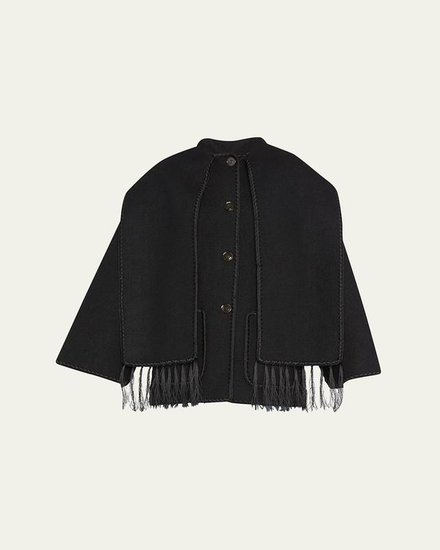 Totme Chain Stitch Wool Blend Scarf Jacket Product Image