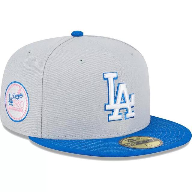 Mens New Era Gray/Blue Los Angeles Dodgers Dolphin 59FIFTY Fitted Hat Product Image