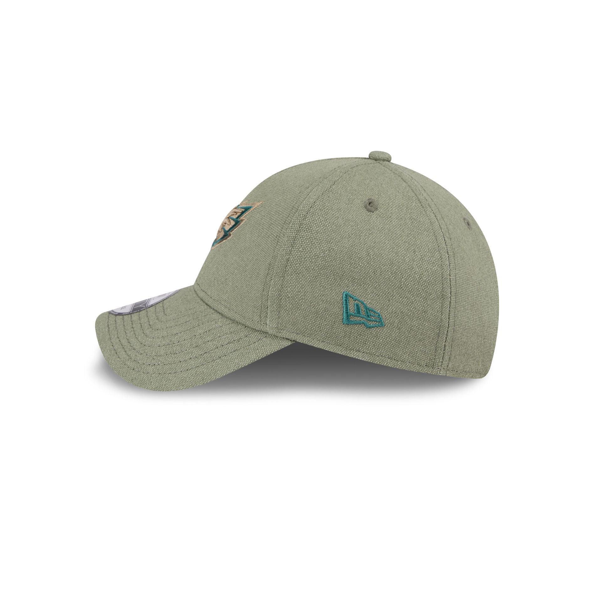 Philadelphia Eagles Logo Essentials Olive 9FORTY A-Frame Snapback Hat Male Product Image