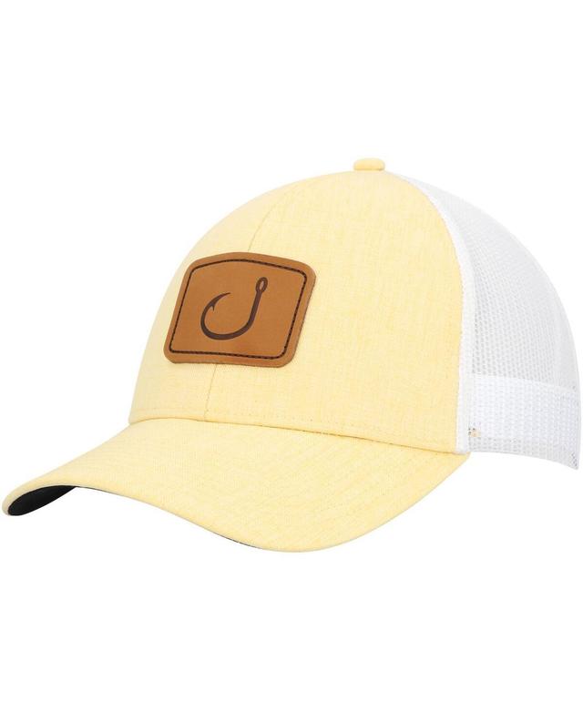 Mens Avid Yellow/White Lay Day Trucker Snapback Hat Product Image