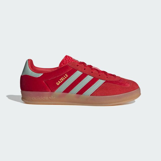 adidas Womens Originals Gazelle Indoor - Shoes Gum/Hazy Green/Better Scarlet Product Image