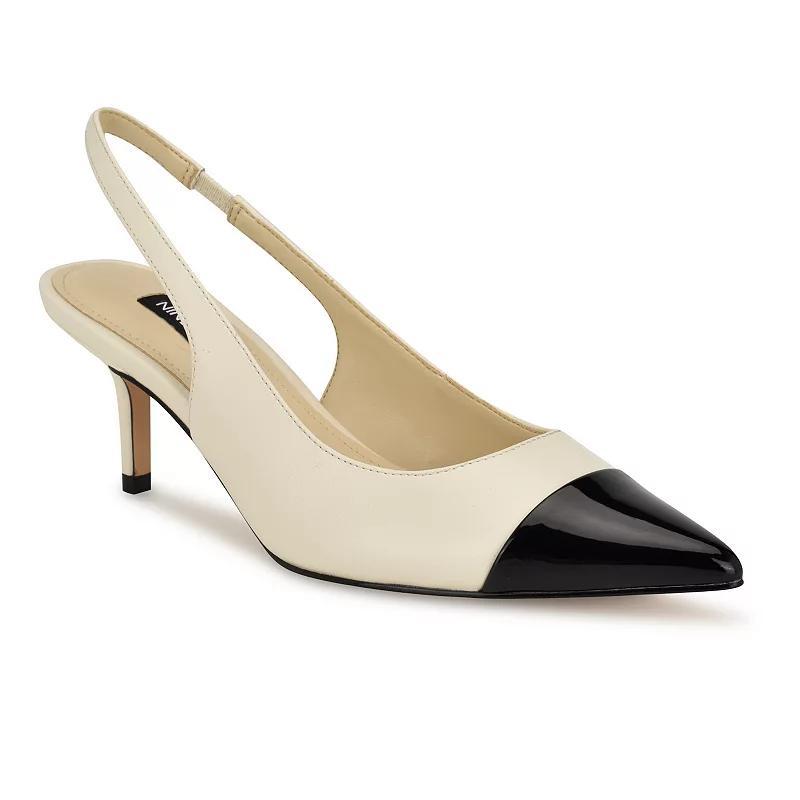 Nine West Womens Awaie Pointy Toe Dress Slingback Pumps Product Image