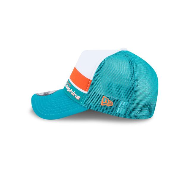 Miami Dolphins Color Block 9FORTY A-Frame Trucker Snapback Hat Male Product Image