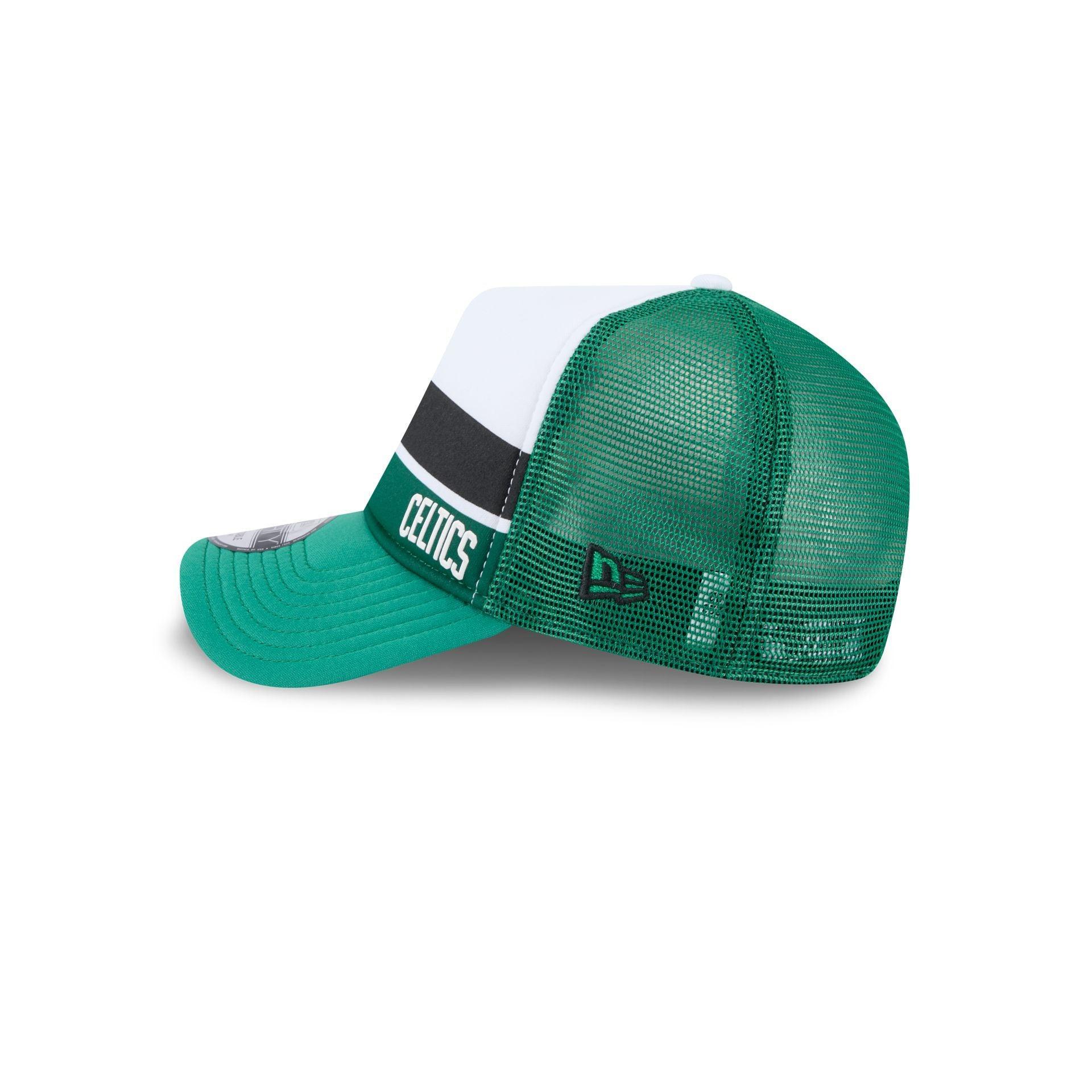 Boston Celtics Color Block 9FORTY A-Frame Trucker Snapback Hat Male Product Image