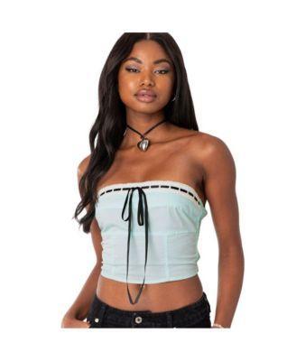 EDIKTED Poplin Bustier Top Product Image