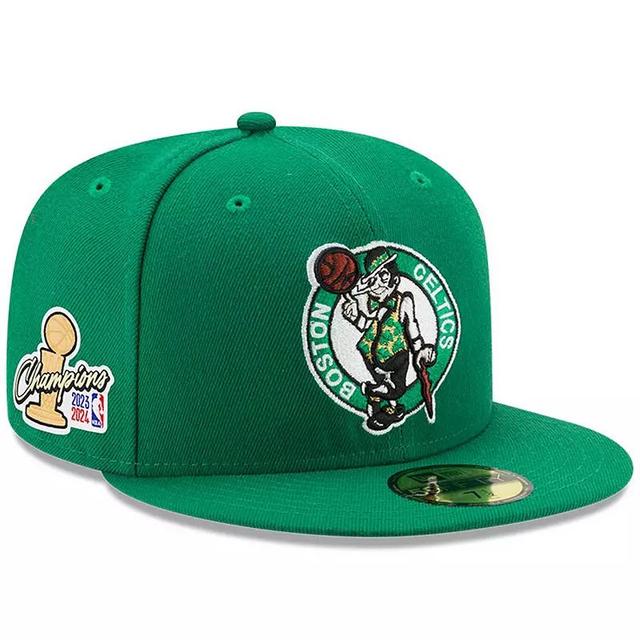 Mens New Era Kelly Boston Celtics 2024 NBA Finals Champions Side Patch 59FIFTY Fitted Hat Product Image