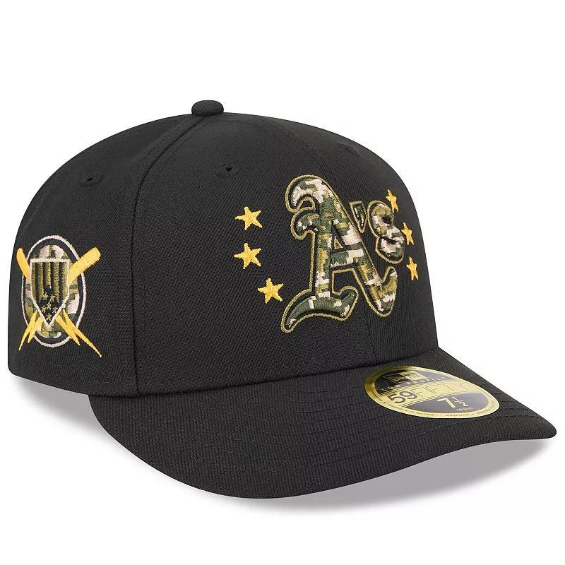 New Era Mens Black Oakland Athletics 2024 Armed Forces Day Low Profile 59FIFTY Fitted Hat Product Image