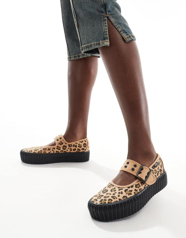 Vans Mary Jane Creepers in leopard print Product Image