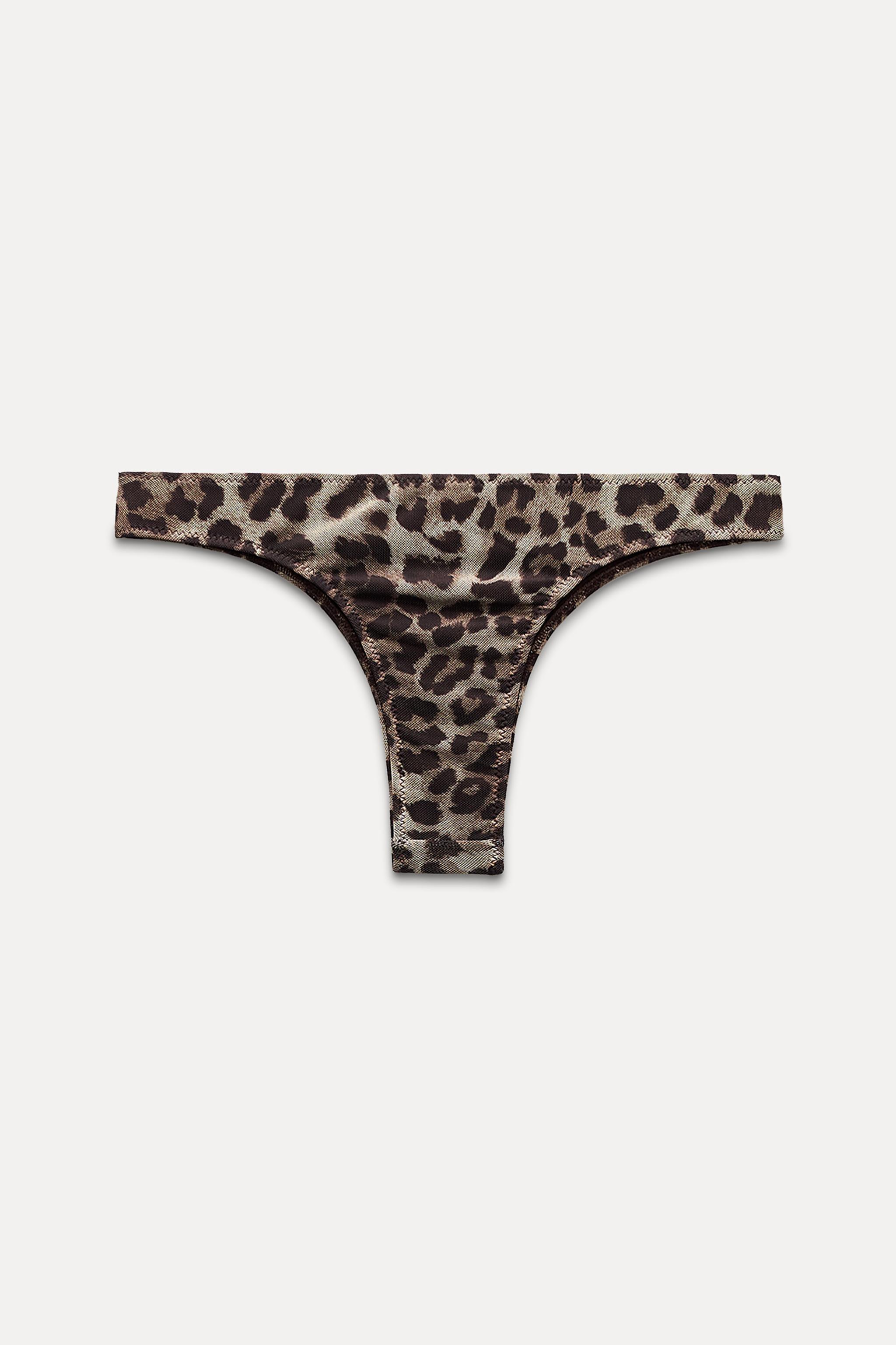 ANIMAL PRINT TULLE BIKINI BOTTOMS Product Image