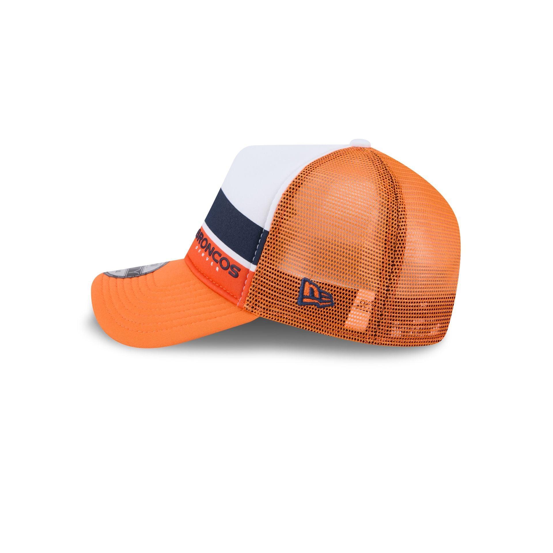 Denver Broncos Color Block 9FORTY A-Frame Trucker Snapback Hat Male Product Image