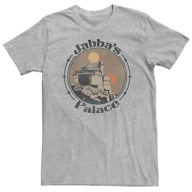 Big & Tall Star Wars Jabbas Palace Two Suns Destination Badge Tee, Mens Athletic Grey Product Image