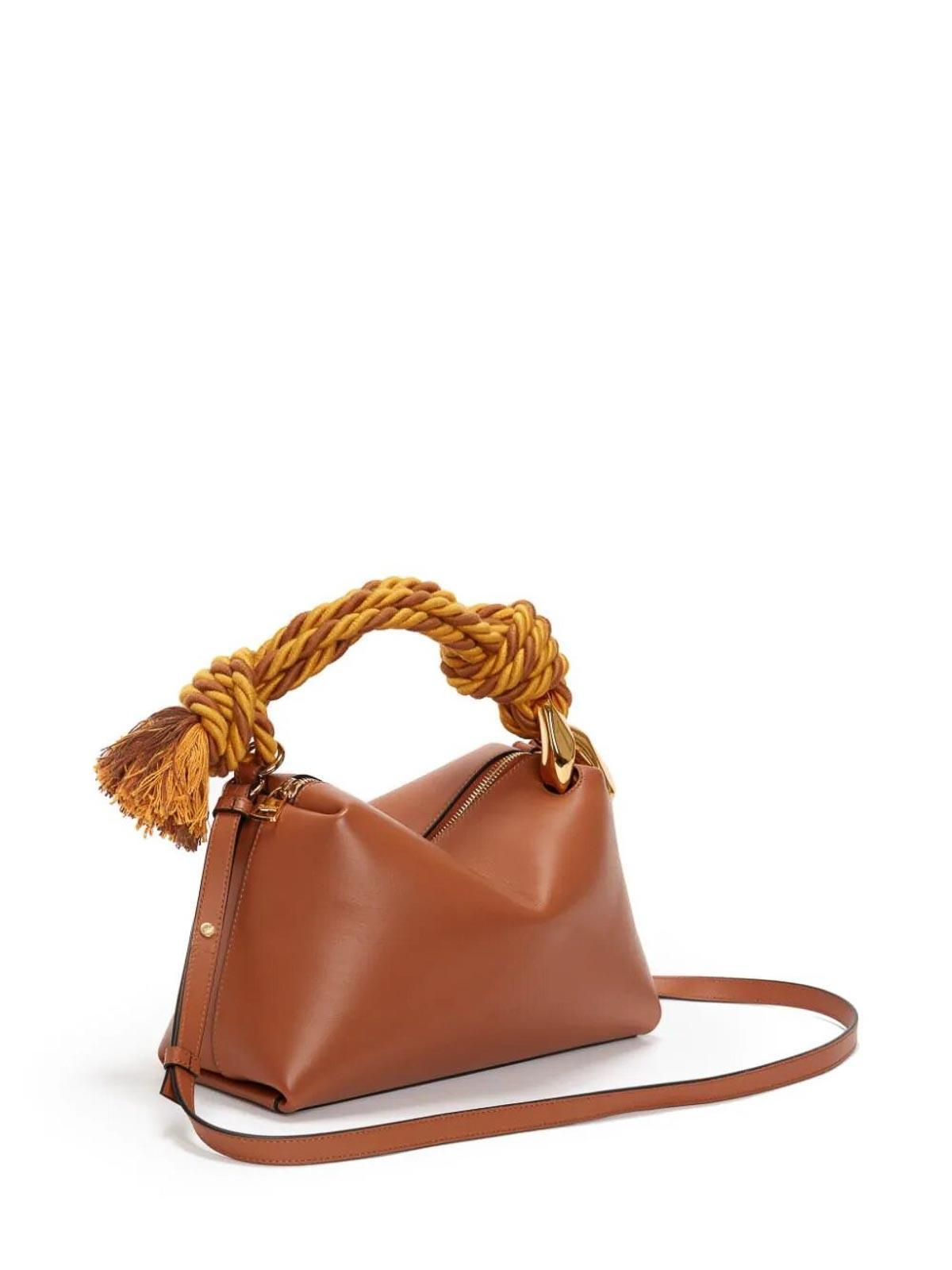 JW ANDERSON Jwa Corner Bag - Leather Top Handle Bag In Brown Product Image