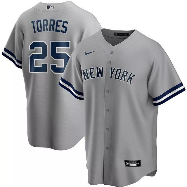 Mens Nike Gleyber Torres Gray New York Yankees Road Replica Player Name Jersey Product Image