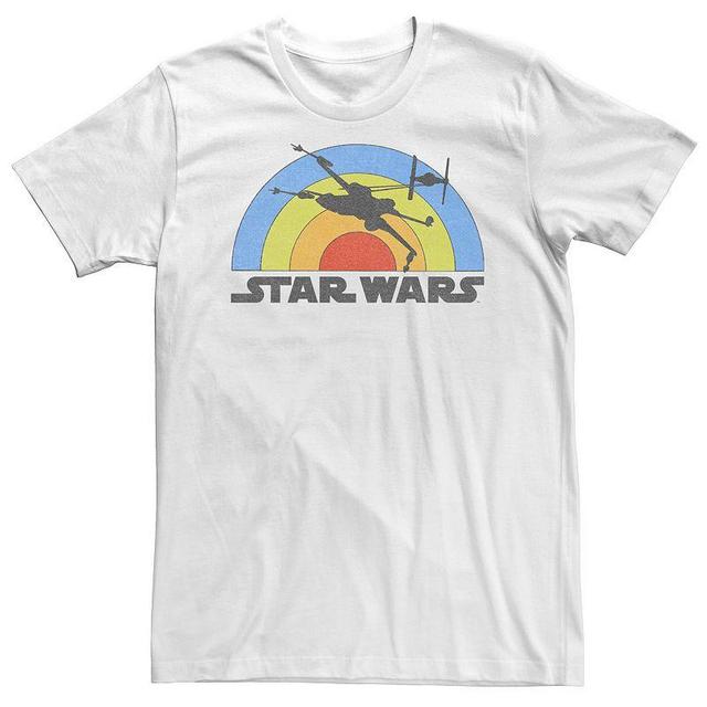 Big & Tall Star Wars X-Wing Rainbow Silhouette Tee, Mens Product Image