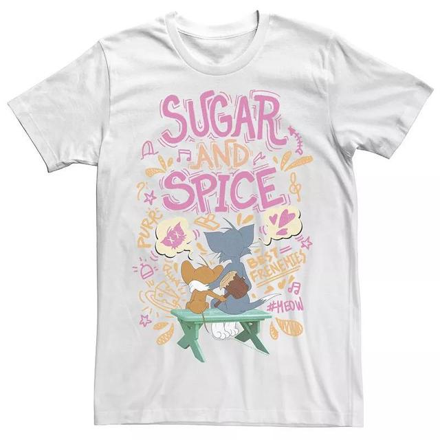 Mens Tom And Jerry Sugar And Spice Collage Portrait Tee Product Image