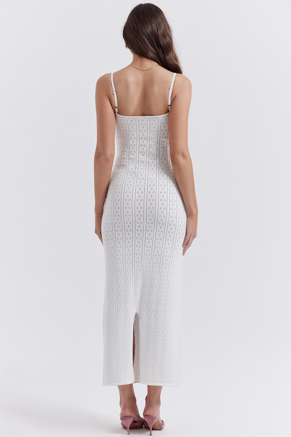 Myla White Knit Maxi Dress Product Image