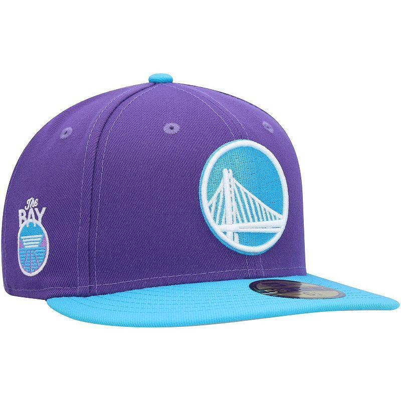 Mens New Era Purple Golden State Warriors Vice 59FIFTY Fitted Hat Product Image