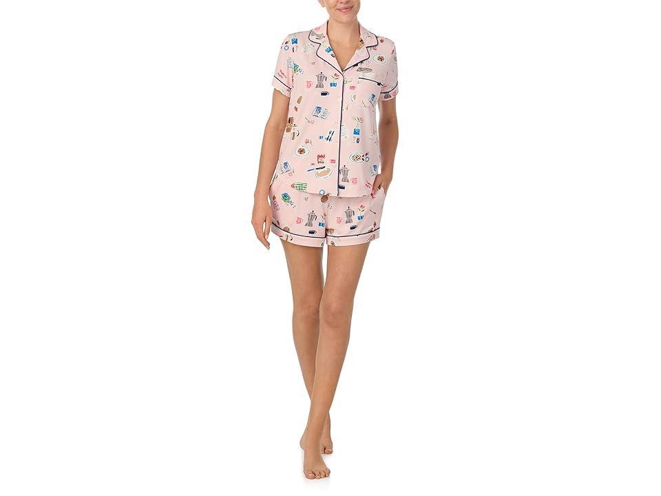 Kate Spade New York Boxer Short Sleeve PJ Set (Brunch Date) Women's Pajama Sets Product Image