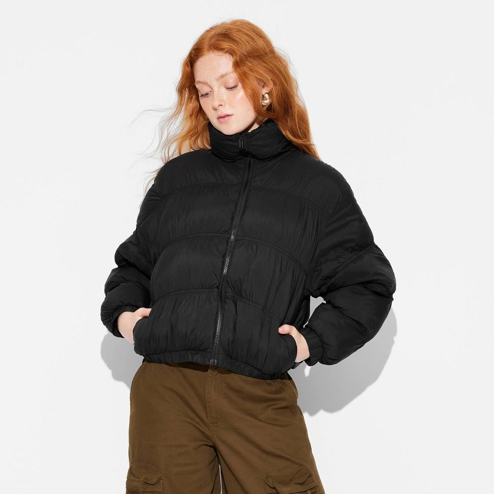 Women's Puffer Jacket - Wild Fable™ Black XXS Product Image