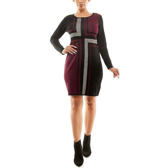 Womens Nina Leonard Sheath Dress Dark Red Product Image