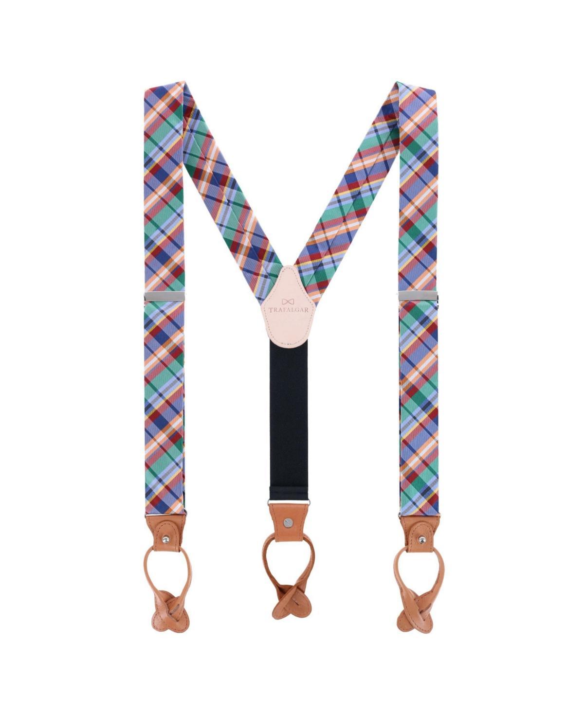 Trafalgar Sherwood Plaid Silk Suspenders Product Image