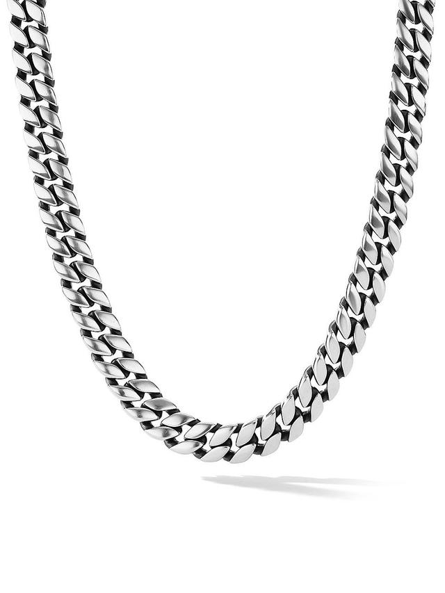 Mens Curb Chain Necklace in Sterling Silver, 11.5MM Product Image