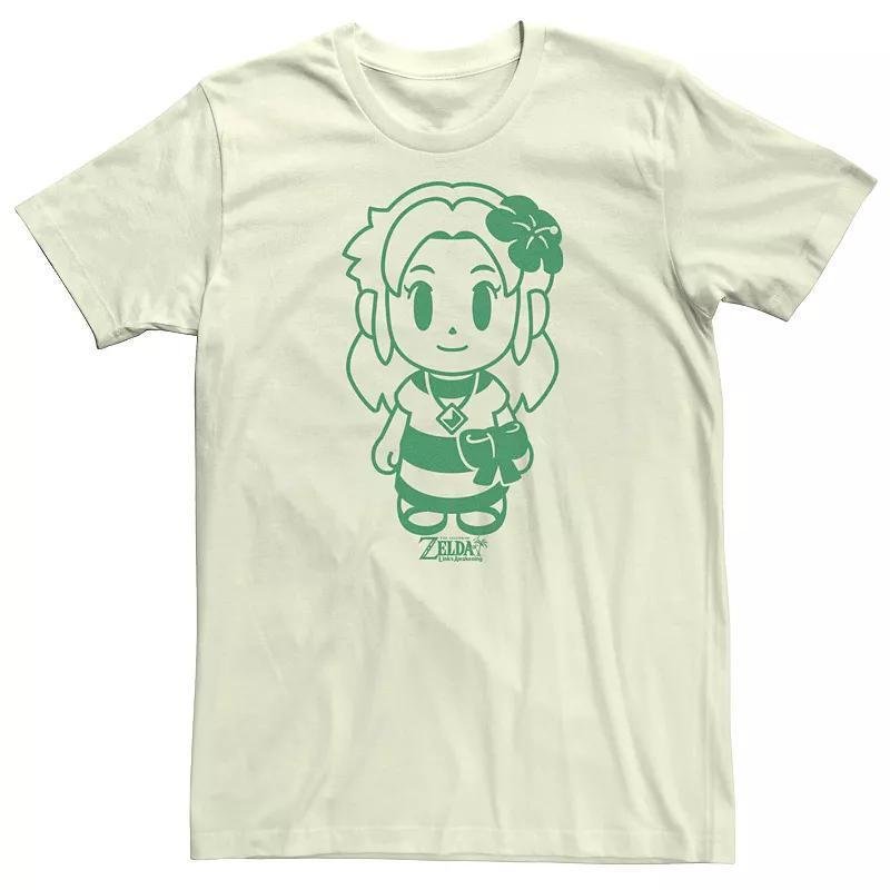 Mens Nintendo Links Awakening Zelda Green Out Line Short Sleeve Tee Product Image