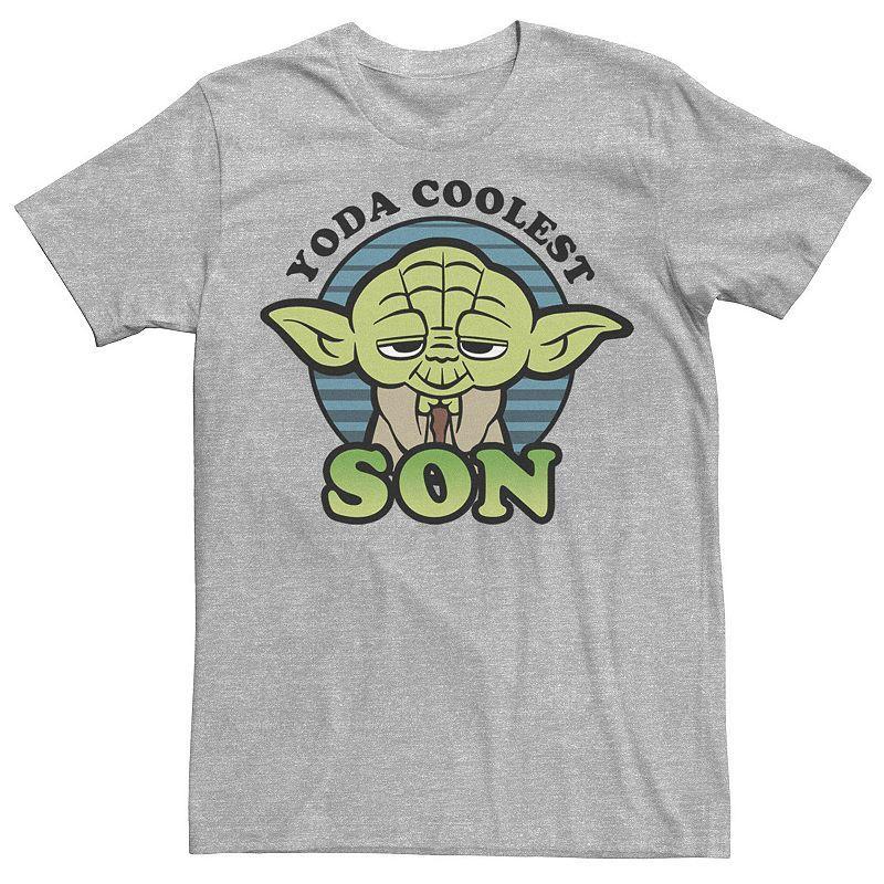 Mens Star Wars Yoda Coolest Son Cartoon Tee Athletic Grey Product Image