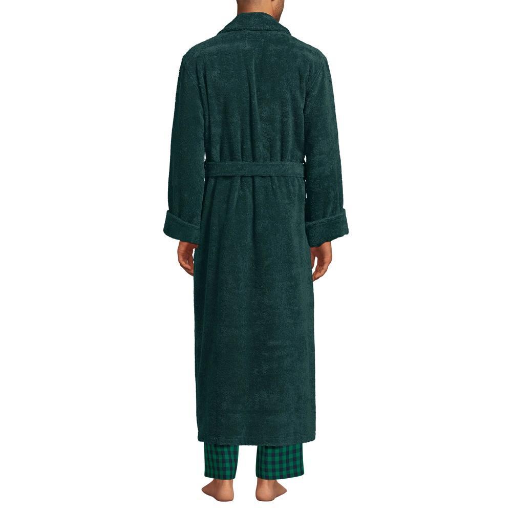 Lands' End Men's Full Length Turkish Terry Robe - Medium - Deep Forest Product Image