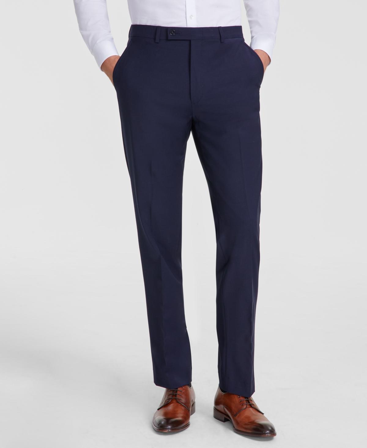 Calvin Klein Mens Slim-Fit Wool-Blend Stretch Suit Pants Product Image