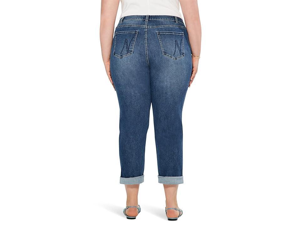 NIC+ZOE Cuff Straight Leg Girlfriend Jeans Product Image