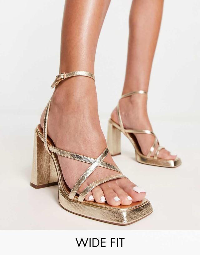 ASOS DESIGN Nashville strappy platform block heel sandals Product Image