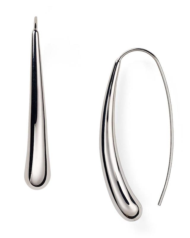 Sterling Silver Long Teardrop Earrings - 100% Exclusive Product Image