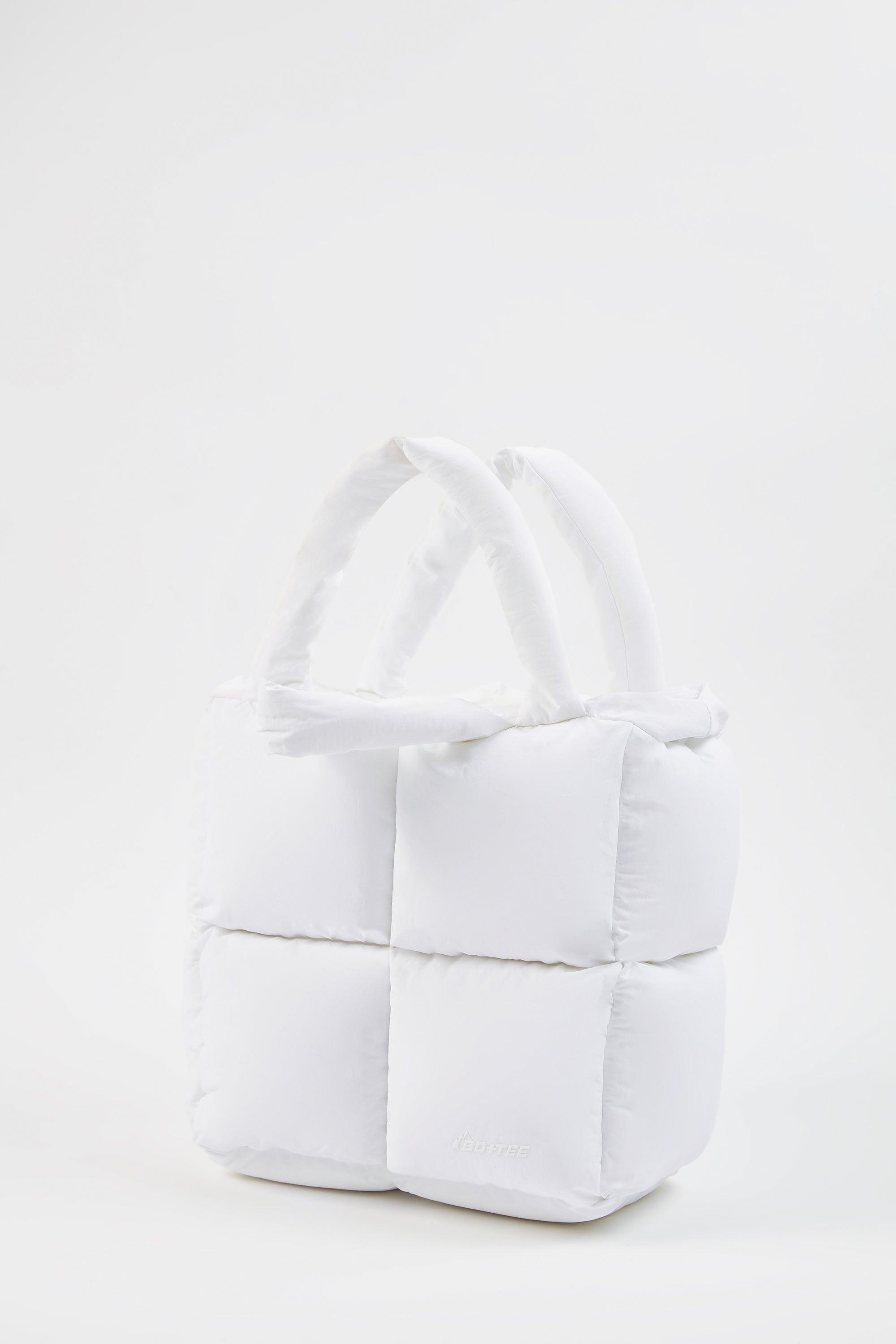 Quilted Puffer Bag in White Product Image