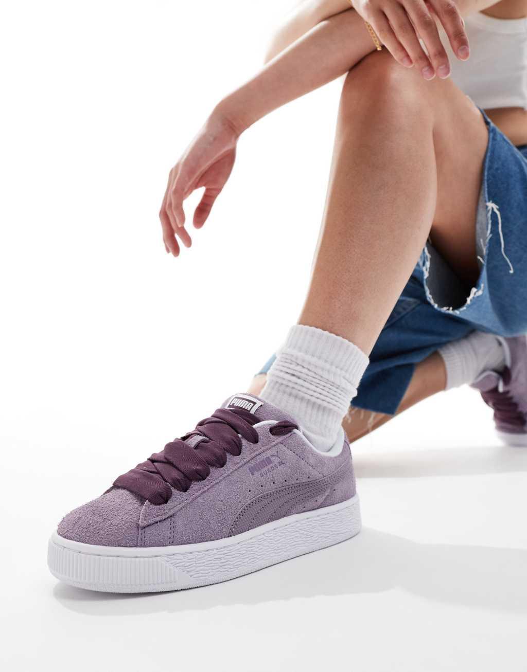 PUMA Suede XL sneakers in purple and white Product Image