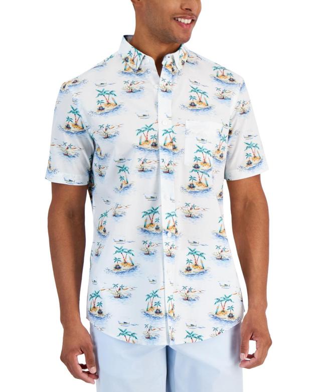 Club Room Mens Palm-Tree Islands Graphic Shirt, Created for Macys Product Image