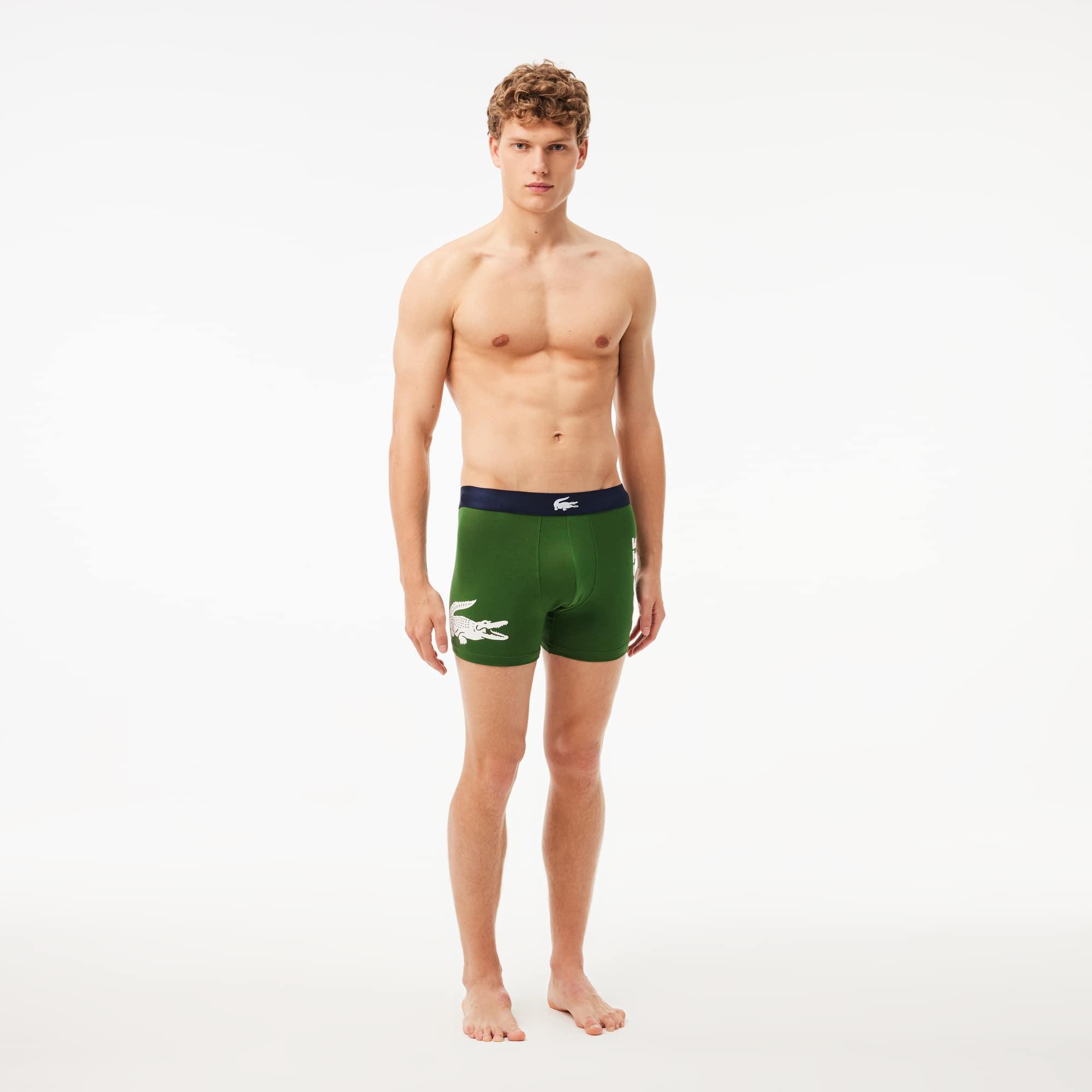 Men's 3-Pack Crocodile Waist Boxer Briefs Product Image