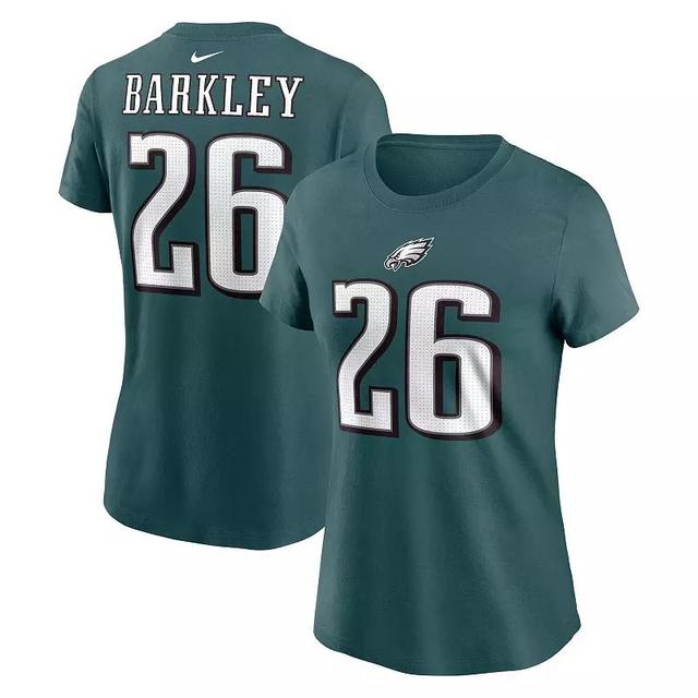 Womens Nike Saquon Barkley Midnight Philadelphia Eagles Player Name & Number T-Shirt Product Image