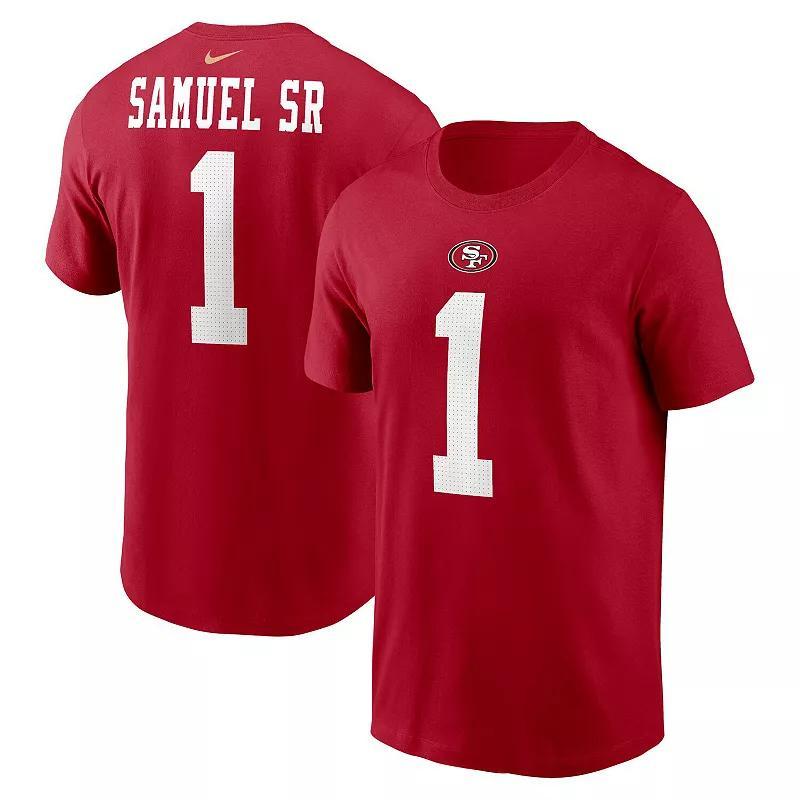 Mens Nike Deebo Samuel Sr Scarlet San Francisco 49ers Player Name & Number T-Shirt Product Image